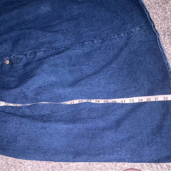 90s Grunge Denim Button-Front Skirt - Picture 4 of 4